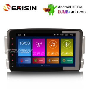 Erisin ES2989C 8″ DAB+ Android 9.0 Car Stereo GPS Mercedes C/CLK/G Class W203 W209 Vito Viano TPMS