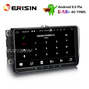 Erisin ES7791V 9″ Car GPS DAB+ Android 9.0 OPS for VW Golf Passat Tiguan Polo Eos Seat Skoda Stereo