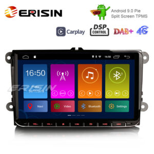 Erisin ES3001V 9″ Android 10.0 Autoradio DAB+ 4G GPS CarPlay for VW Passat CC Polo Golf Tiguan Caddy