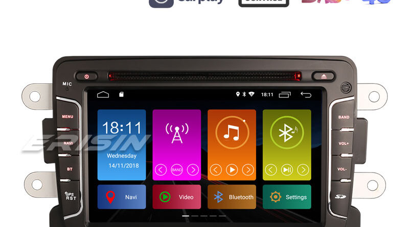 Erisin ES3029D 7″ DAB+ Android 10.0 Car Radio GPS CarPlay DSP for Renault Dacia Duster Sandero Dokker Lodgy