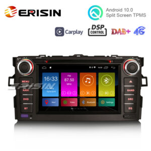 Erisin ES3017A 7″ DSP Android 10.0 Autoradio DAB+ GPS DVD Player OBD CarPlay Wifi TOYOTA AURIS COROLLA ALTI