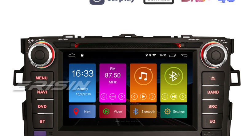Erisin ES3017A 7″ DSP Android 10.0 Autoradio DAB+ GPS DVD Player OBD CarPlay Wifi TOYOTA AURIS COROLLA ALTI