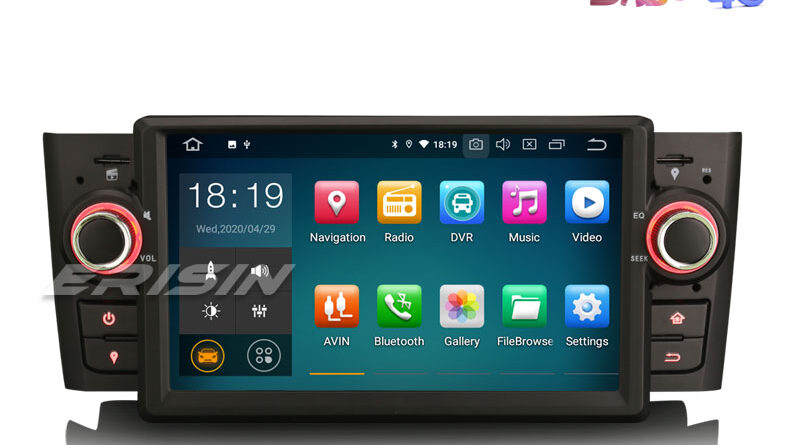 Erisin ES5123L 7″ Android 10.0 Autoradio Car GPS Navigation for Fiat Punto Linea Car Stereo 4G WiFi DAB+ CarPlay+