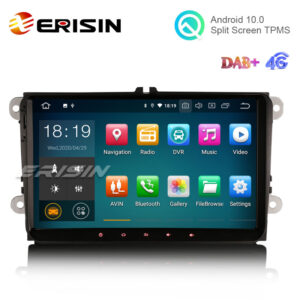 Erisin ES5118V 9″ Android 10.0 Car Radio GPS System 4G DAB+ Carplay+ for VW Skoda Seat