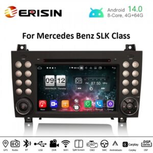 Erisin ES8740S 7" DSP Android 14.0 Car DVD CarPlay & Auto GPS For Benz SLK R171 SLK200 SLK280 SLK300 Stereo 4G DAB+