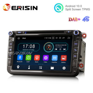 Erisin ES5985V 8″ Android 10.0 Car Stereo for VW Passat Golf Tiguan Polo T5 Jetta Touran DAB+ CarPlay+ GPS