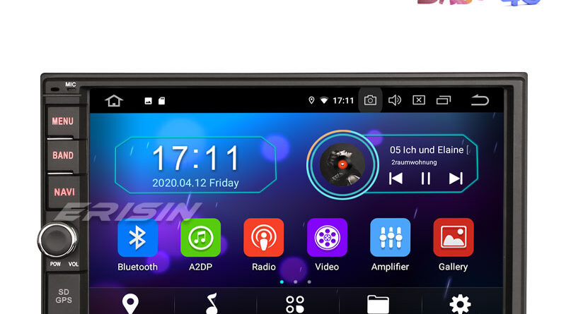 Erisin ES5970U 7″ Android 10.0 Universal 2 Din Car Radio GPS DAB+ 4G TPMS Carplay+