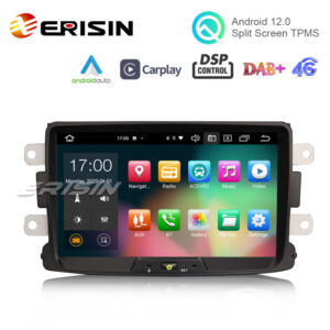 Erisin ES8129D 8″ PX5 64GB Android 12.0 Car Radio CarPlay & Auto GPS 4G DAB+ DSP for Renault Dacia Duster Logan Sandero 