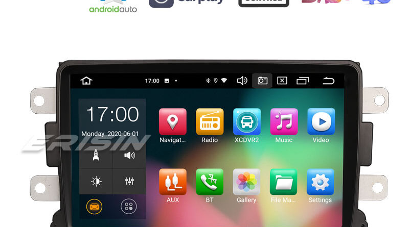 Erisin ES8129D 8″ PX5 64GB Android 12.0 Car Radio CarPlay & Auto GPS 4G DAB+ DSP for Renault Dacia Duster Logan Sandero