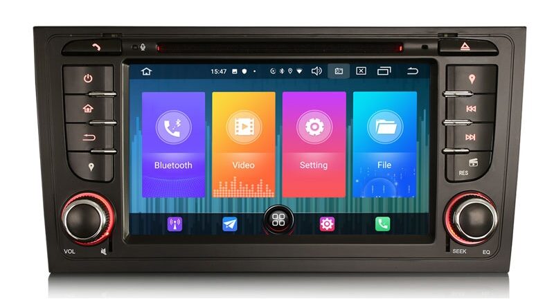 Erisin ES2706A 7″ Android 12.0 Audi A6 S6 RS6 Allroad Car Stereo DVD Player GPS DAB+ CarPlay+ WiFi Radio Bluetooth