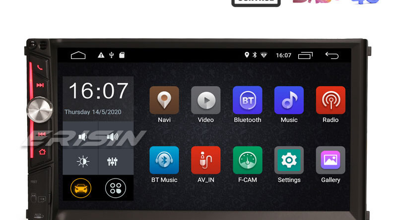 Erisin ES2642U 7″ Android 10.0 Car Stereo 2G+16G DAB+ WiFi DSP for Universal 2Din Car Device