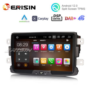 Erisin ES8129D 8″ PX5 64GB Android 12.0 Car Radio CarPlay & Auto GPS 4G DAB+ DSP for Renault Dacia Duster Logan Sandero