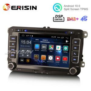Erisin ES2655V 7″ Android 10.0 Car Radio DVD GPS Sat 4G Wifi DSP for VW Seat Skoda