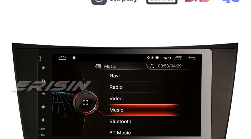 Erisin ES4281E 8″ HD Android 10.0 Car Stereo GPS WiFi 4G TPMS DVR DAB DVD CarPlay DSP for Benz E Class