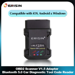 Erisin ES357 Super Mini Car Bluetooth 4.0 OBD2 Scanner for iOS, Android and Windows