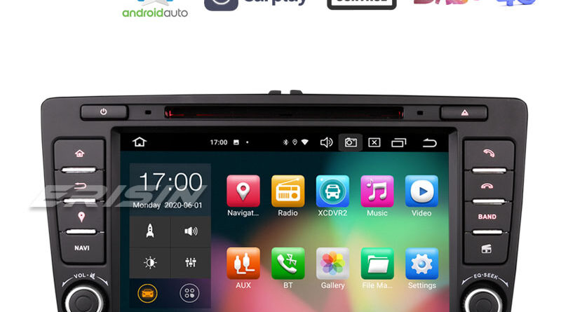 Erisin ES8126S 8″ 64G Android 12.0 Car Stereo DSP CarPlay & Auto GPS TPMS DAB+ 4G DVD System For SKODA OCTAVIA