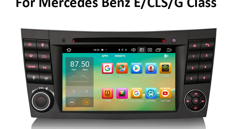Erisin ES8180E 7″ Android 12.0 Car DVD DSP CarPlay & Auto GPS TPMS DAB+ 4G for Benz E-Class W211 W463 W219
