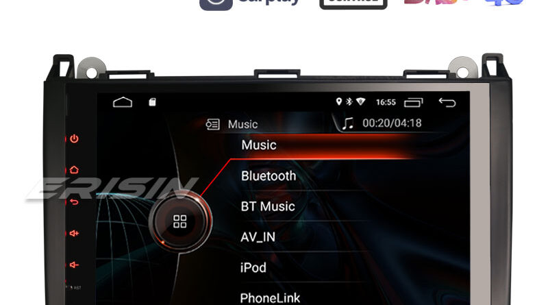 Erisin ES4292B 9″ Android 10.0 OS Car GPS 4G TPMS DAB+ Apple CarPlay DSP for BENZ A/B-Class