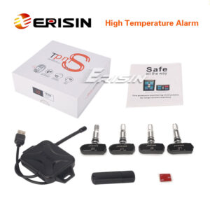 Erisin ES342 USB 4 Internal Sensor TPMS Tire Pressure Monitor for Car Stereo with Android 5.1/6.0/7.0/8.0/9.0/10.0 or ab