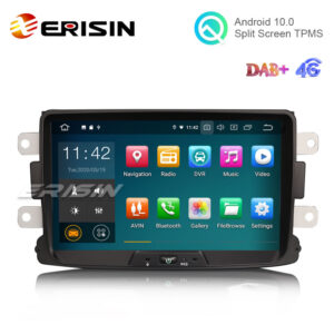 Erisin ES5129D 8″ Android 10.0 Car Stereo for Renault Dacia Duster Multimedia with GPS Radio WiFi BT TPMS DAB+ CarPlay+
