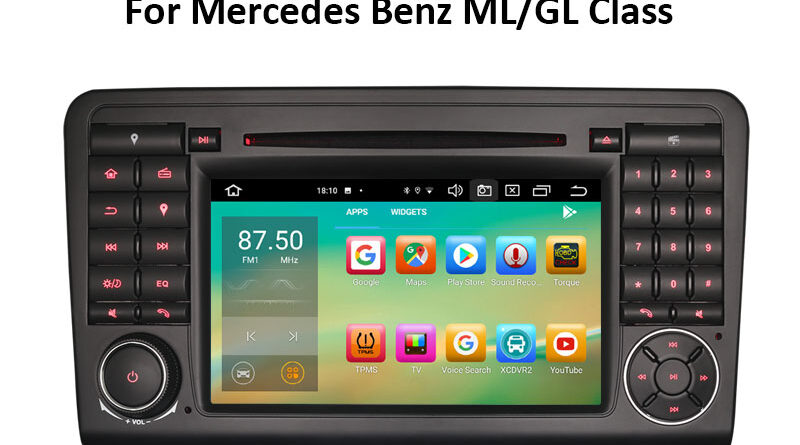 Erisin ES8183L 7″ Android 12.0 Car DVD Player GPS For Benz ML-Class W164 GL-Class X164 CarPlay Auto DSP 64G DAB Stereo