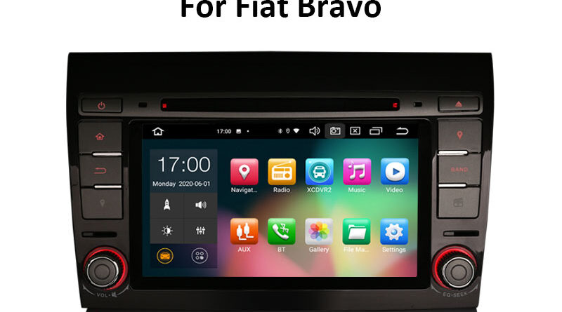 ES8171F 7″ Android 12.0 Car DVD CarPlay & Auto GPS TPMS DAB+ DSP DVR Canbus for FIAT BRAVO 2007