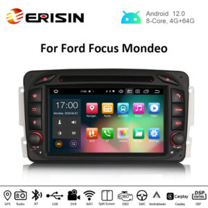 Erisin ES8163C 7" Android 12.0 Car DVD Radio for Mercedes Benz C-Class W203 CLK C209 W209 Viano Vito W639 G-Class W463 Stereo GPS Navi CarPlay Auto