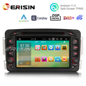 Erisin ES8163C 7" Octa-Core Android 10.0 Car DVD CarPlay & Auto GPS DVR for Benz CLK W209