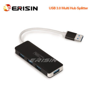 Erisin ES335 High Speed 4 Port USB 3.0 Multi Hub Splitter Expansaion Deskto PC Laptop Macbook and Android 9.0 or above C