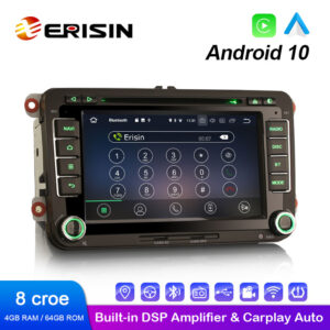 Erisin ES6948VN 7″ DSP Wireless Apple CarPlay Auto Android 10.0 Car Stereo GPS Radio for VW Caddy MK6 Polo Magotan Seat