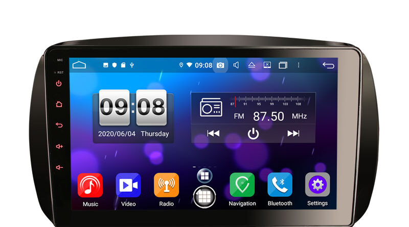 Erisin ES8799S 9″ Android 14.0 Auto Multimedia System CarPlay & Auto GPS Radio DSP TPMS DAB for Mercedes Benz SMART