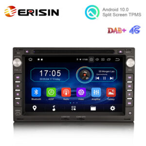 Erisin ES6986V 7″ Android 10.0 Car Multimedia GPS Radio WiFi BT 4G DVD for VW Sharan Jetta Bora Golf TRANSPORTER