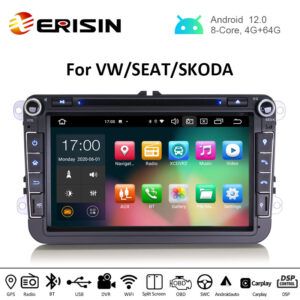 Erisin ES8105V 8" Android 12.0 Car Stereo DVD For VW Golf Passat Polo Bora Seat SKODA Superb DSP CarPlay & Auto GPS TPMS DAB+ 4G 64G
