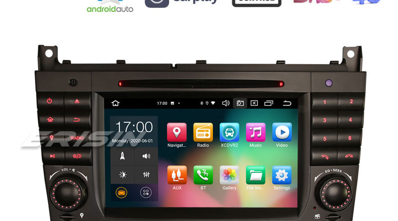 Erisin ES8169C 7″ Octa-Core Android 12.0 Car DVD Player CarPlay Auto For Mercedes Benz CLC W203 CLK W209 C-Class W203 St