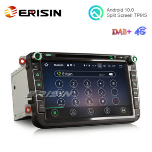 Erisin ES6985V 8″ Android 10.0 Car DVD Player GPS 4G DTV BT WiFi DAB for VW Bora Golf Passat T5 Multivan Seat Skoda