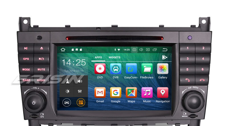 Erisin ES4869C 7″ DAB+ Android 9.0 Car Stereo GPS for Mercedes C/CLK/CLC Class W203 W209 Sat Nav Radio