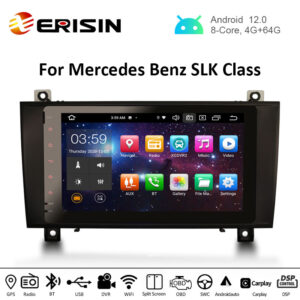 Erisin ES8184S 8″ Android 12.0 Auto Multimedia System Radio Stereo For Mercedes-Benz SLK Class R171 W17 CarPlay & Auto G