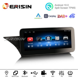 ES2652E 10.25″ Carplay Android 10.0 Car Multimedia Player GPS Mercedes-Benz W212 NTG4.5 System WiFi 4G TPMS DVR DAB+
