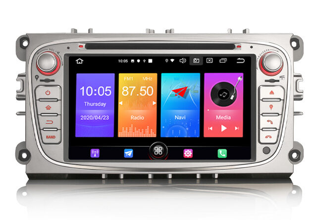 Erisin ES2709FS 7″ DSP Android 12.0 Car Radio DVD Player Wireless Apple Carplay DAB+ GPS Navi For FORD Mondeo Focus S-Ma