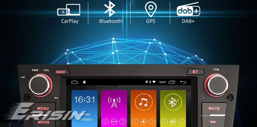 Erisin ES3167B 7″ Android 12.0 Car Stereo System DSP Apple Carplay DAB+ 4G GPS for BMW 3 Series E90 E91 E92 E93 M3