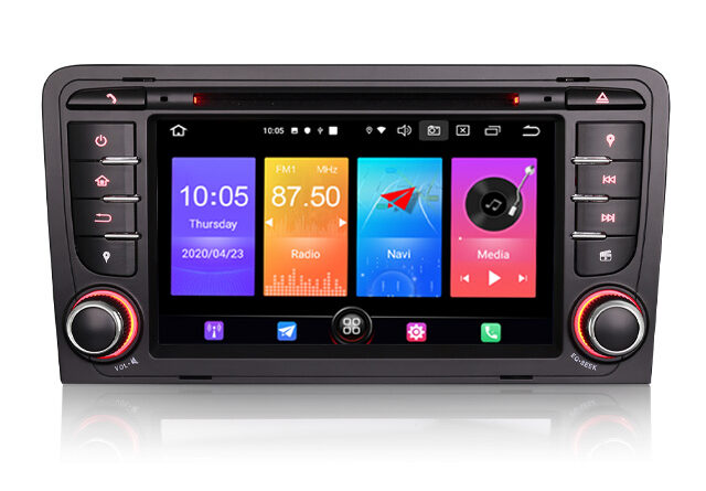 Erisin ES2747A 7″ Android 12 Car DVD Player For AUDI A3 (2003-2011) S3 RS3 RNSE-PU GPS Navigation Apple Carplay Android