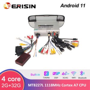 Erisin ES3050FB 7″ Android 11.0 Car Stereo System GPS for Fiat 500 2008-2015 GPS WiFi 4G TPMS DVR DSP Apple Carplay