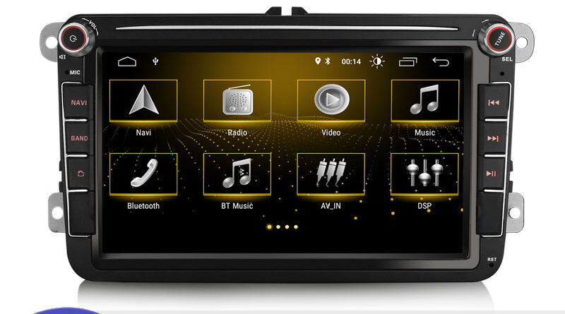 Erisin ES3185V 8″ Android 12.0 Car Stereo For VW Caddy Scirocco Golf EOS SEAT Altea Leon Skoda Octavia DSP GPS Navigatio