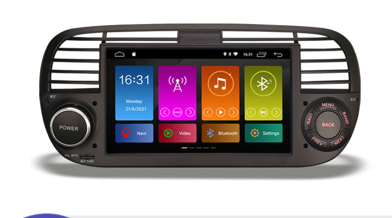 Erisin ES3050FB 7″ Android 11.0 Car Stereo System GPS for Fiat 500 2008-2015 GPS WiFi 4G TPMS DVR DSP Apple Carplay