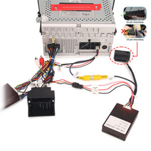 Erisin ES077 Universal RGB To RCA Car Camera Decoder Box for VW OEM Reverse Rear View Camera Stereo 26 Pin Connector