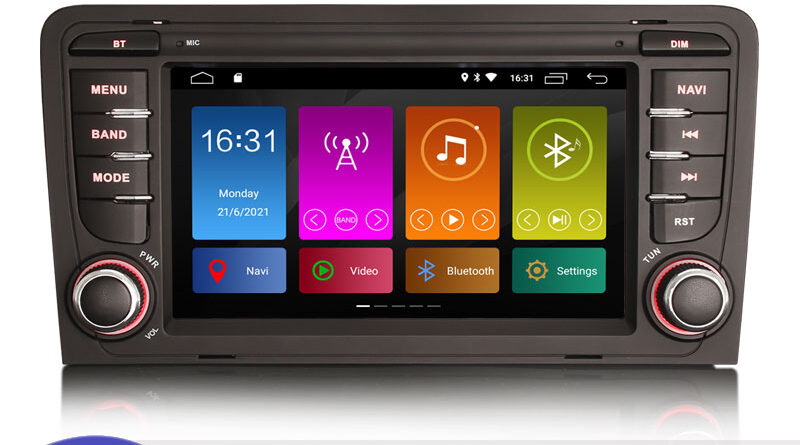 Erisin ES3127A 7″ Android 12.0 Car Multimedia Player For AUDI A3 (2003-2011) S3 RS3 RNSE-PU CarPlay DSP GPS WiFi 4G TPMS