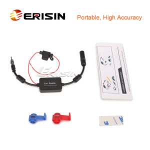 Erisin ES162 FM/AM Signal Amplifier Anti-interference Car Radio Antenna Universal Radio Booster Din Type