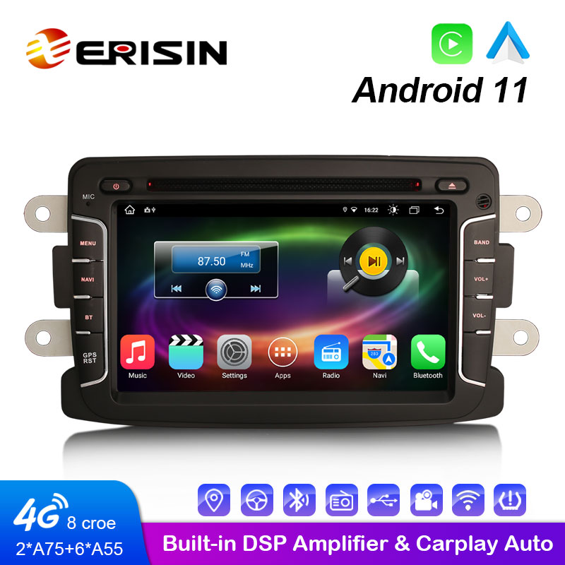 Radio Android 13 Para Renault Dacia Duster/Sandero 2010-2015 - Pantalla 8" Táctil, CarPlay/Android Auto Inalámbrico, GPS, Cámara Trasera