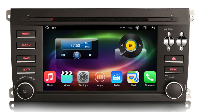 Erisin ES8614P 7″ Octa-Core Android 12.0 Car DVD Player GPS Wireless CarPlay & Auto 4G WiFi DSP Stereo For Porsche Cayen