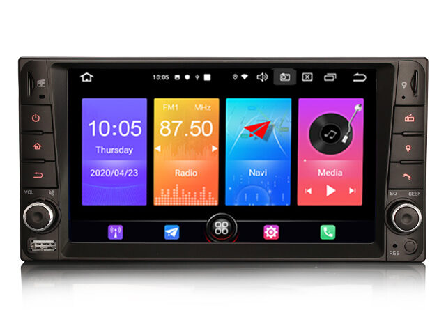 ES2712CN 7″ DSP Wireless Carplay Auto Android 12 Car Stereo Multimedia for Toyota Corolla Prado RAV4 GPS Radio System